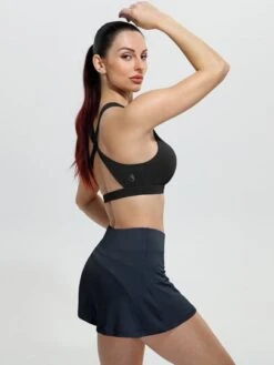 Icyzone Cut Out Back Solid Sports Bra -Sculptive Wear 16472363833a48fd95683713952d65d94953dd7505 thumbnail 405x552