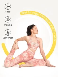 GLOWMODE 24" FeatherFit™ Crossover Yoga Leggings Buttery Soft High Stretch Crossover Waist Sports Tights