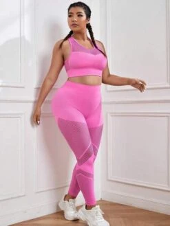 Yoga Trendy Plus Hollow Out Sports Set -Sculptive Wear 1681266656074460cf0bbfcc98a9df4c24af5d23d4 thumbnail 405x552