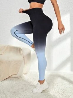 Yoga Trendy Ombre Print Wideband Waist Sports Leggings -Sculptive Wear 16823918787f5c500105b72a4c55ad5af48db983d5 thumbnail 405x552