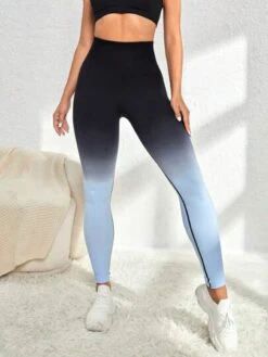 Yoga Trendy Ombre Print Wideband Waist Sports Leggings -Sculptive Wear 168239188047bb65bb63cb866fae43e3c0f36e3b30 thumbnail 405x552