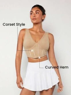 GLOWMODE FeatherFit™ Crisscross Back Strap Corset-Effect Sports Bra -Sculptive Wear 1683803927d3dc93791ffbc0e618de0308d3c1a95d thumbnail 405x552