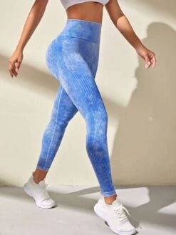 Yoga Trendy Tie Dye Wideband Waist Sports Leggings -Sculptive Wear 1685019951e8395d1578cd6f6b466727e61d310de1 thumbnail 405x552