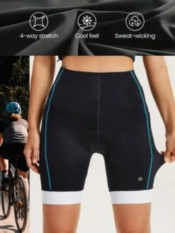 GLOWMODE 8" Padded Cycling Shorts With Pockets Pading Cycling Spinning Biker Bicycle -Sculptive Wear 168630990260cc95e9b2f84b46b6288e67a67c2629 thumbnail 405x552