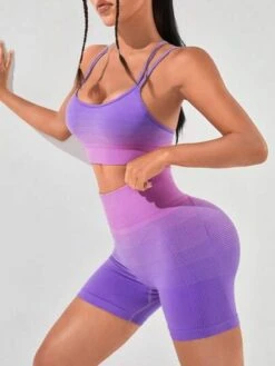 Yoga Party Ombre Crisscross Back Wideband Waist Sports Set -Sculptive Wear 168665272572e5bba0ae69a6e1e372a8643eed7e58 thumbnail 405x552