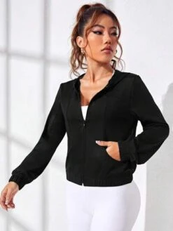 Zip Up Hooded Sports Jacket -Sculptive Wear 168723859390fff774d64b94c30438918e301be5ec thumbnail 405x552