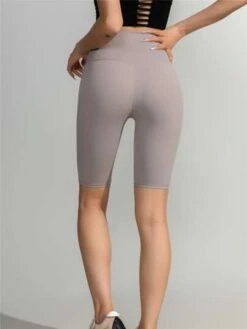 Yoga Shorts Mid-thigh Length Tights High-waisted Stretch Fitness Shorts -Sculptive Wear 1687434996d784fe269315218359f62d3f5376168b thumbnail 405x552