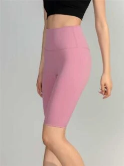 Yoga Shorts/Midi Length Leggings, High Waist Compression Athletic Shorts