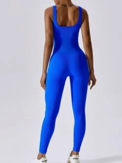 Solid Rib-knit Sports Jumpsuit -Sculptive Wear 16880089237273877ae6d1064777aea031f0b17dc1 thumbnail 405x552