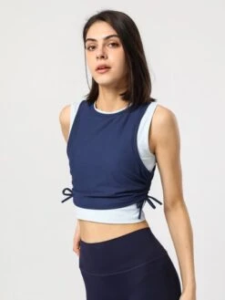 Drawstring Side 2 In 1 Sports Tank Top -Sculptive Wear 16880197016d4d7cad924fd26c7ce95cd684db8276 thumbnail 405x552