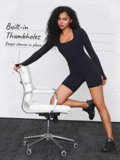 GLOWMODE FeatherFit™-Sculpt Star Square Neck Sports Jumpsuit -Sculptive Wear 1688106478734cb6b984b9bf060025ae65df7138a5 thumbnail 405x552