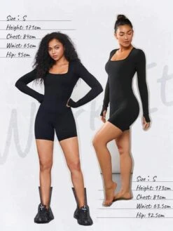 GLOWMODE FeatherFit™-Sculpt Star Square Neck Sports Jumpsuit -Sculptive Wear 1688106489dd581a1f1671072d94f86af6b46a4320 thumbnail 405x552