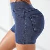 Solid Skinny Denim Sports Shorts -Sculptive Wear 16882823335b0fdd6423e1686ce4632b67b6630fe0 thumbnail 405x552