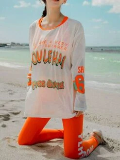 Letter Graphic Drop Shoulder Mesh Overlay Sports Sets -Sculptive Wear 1688283501085fea27b8c35375caec199af3bcbc76 thumbnail 405x552