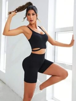 Cut Out Waist Sports Set -Sculptive Wear 1688283988fdd8243d02a9e961464766662b261916 thumbnail 405x552