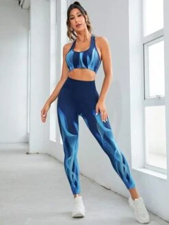 Graphic Print Wide Waistband Sports Set -Sculptive Wear 1688346629c5d33eb63b0b70faa0f1d9011ae12170 thumbnail 405x552