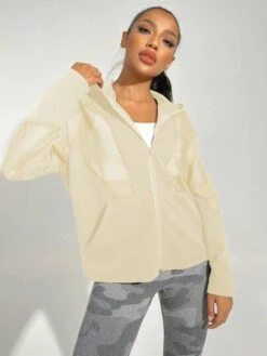 Solid Zip Up Hooded Sports Jacket -Sculptive Wear 1688348413a372b148fb583ff623332cccbcda5094 thumbnail 405x552