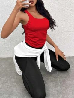 SHEIN Ruched Side Sports Tank Top -Sculptive Wear 1688350213f80dd09b9212566fac68f56020bac015 thumbnail 405x552