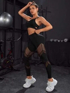 Mesh Insert Wideband Waist Sports Set -Sculptive Wear 1688365219c5d6e3a1d9ea71b7fced01d570aee597 thumbnail 405x552