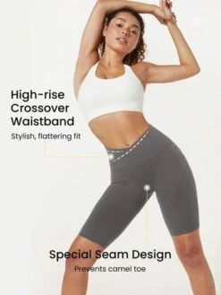 GLOWMODE 10" FeatherFit™ Cyclist Anti Roll-Down Bike Shorts Breathable Running Gym Workout -Sculptive Wear 16883661187cc5ed5276d1300bcaa4c0c32c6e350f thumbnail 405x552