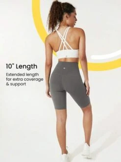 GLOWMODE 10" FeatherFit™ Cyclist Anti Roll-Down Bike Shorts Breathable Running Gym Workout -Sculptive Wear 16883661256bced599e3919743f6ee4b786d882620 thumbnail 405x552