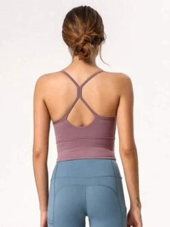 Backless Sports Bra With Spaghetti Straps, Perfect For Yoga And Running -Sculptive Wear 16883685556fd2553dae258b0f86cf0de7fcffd5f5 thumbnail 405x552
