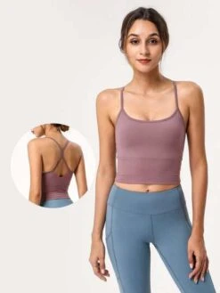 Backless Sports Bra With Spaghetti Straps, Perfect For Yoga And Running -Sculptive Wear 1688368555fd2b3219927fc728529c702fdf4a084d thumbnail 405x552