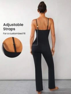 GLOWMODE FeatherFit™ Low-Cut Neck Flare Jumpsuit -Sculptive Wear 168838687078720fd69f5eaa244fbc0028760db696 thumbnail 405x552