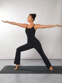 GLOWMODE FeatherFit™ Low-Cut Neck Flare Jumpsuit -Sculptive Wear 1688386873ae5744b22d800f2f18e0dad212cd1d5a thumbnail 405x552