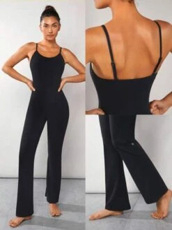 GLOWMODE FeatherFit™ Low-Cut Neck Flare Jumpsuit -Sculptive Wear 1688386882cace770afe97ae1b8ece4c9b9c7f194a thumbnail 405x552