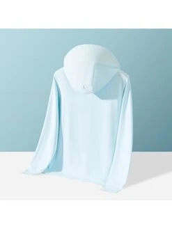 Women's Full Coverage Uv Protection Jacket, Upf 50+ Sun Protection Shirt With Hood For Daily Wear, Quick Dry, Outdoor Sports, Light Blue -Sculptive Wear 16883938653d736d9047b73a3348adf9b48e276675 square thumbnail 405x552