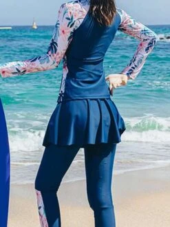 4pack Tropical Print Ruffle Hem Half Zip Sports Set -Sculptive Wear 1688441049992816dc79a2059be660350cd949866f thumbnail 405x552