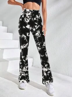 SHEIN Tie Dye Print Flare Leg Sports Pants -Sculptive Wear 1688460240eed95a8e87e89b6e56f1b337741462c1 thumbnail 405x552