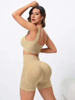 Solid Zip Up Sports Set