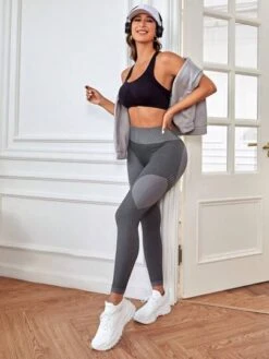 Striped Print Wideband Waist Sports Leggings -Sculptive Wear 168852508604ca6ac62b8ae8caf4d02279461c5a6f thumbnail 405x552