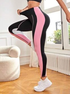 SHEIN Colorblock Wideband Waist Top-stitching Sports Leggings -Sculptive Wear 1688526920aa32c2f3ad809d30a77c9861933c0e6b thumbnail 405x552