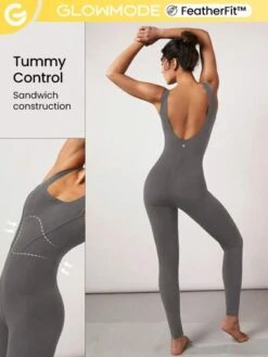 GLOWMODE 25" FeatherFit™ Tummy Control Gym Bodysuit -Sculptive Wear 16885361536763d20d6b6d539475b0e57a5b5e102e thumbnail 405x552