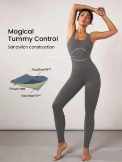 GLOWMODE 25" FeatherFit™ Tummy Control Gym Bodysuit