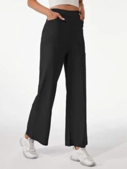 Women's High Waisted Wide Leg Sports Pants With Pockets -Sculptive Wear 168853826030312964935aef8120c67ec2b20fb460 thumbnail 405x552