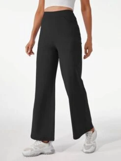 Women's High Waisted Wide Leg Sports Pants With Pockets -Sculptive Wear 16885382853842128ce99e99aff6641c4776555460 thumbnail 405x552