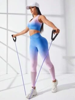 Ombre Hollow Out Sports Set