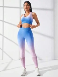 Ombre Hollow Out Sports Set -Sculptive Wear 168854013884a89f9bebfa444d3b86394c1bfd7da3 thumbnail 405x552