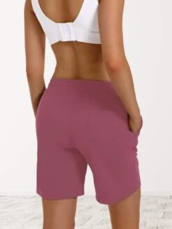 Women's Yoga Straight Leg Drawstring Shorts