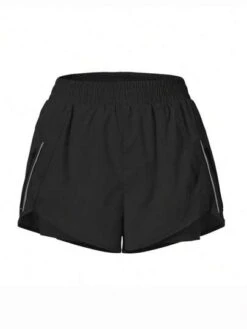 SHEIN Running Solid Zip Pocket Sports Shorts -Sculptive Wear 1688621012655a2a875766721d10a8d31f5504b0be thumbnail 405x552