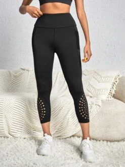 Hollow Out Phone Pocket Side Wideband Waist Sports Leggings -Sculptive Wear 16886315738e9adb30d232d0c6a644b65804be248f thumbnail 405x552