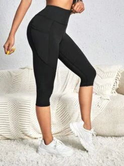 Wide Waistband Sports Leggings With Phone Pocket -Sculptive Wear 168863167149e0a622c8582f161b1fa9956ed9f528 thumbnail 405x552