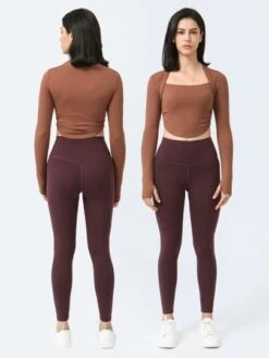 Fake Two-piece Folds Running Fitness Yoga Sports Long Sleeve T-shirt -Sculptive Wear 1688633189f582ac18e0b794e62d280a2f5218852a thumbnail 405x552