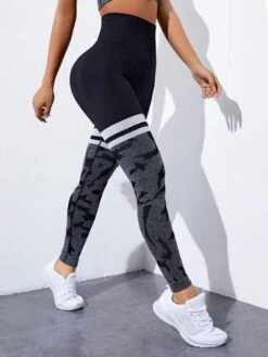 Colorblock Wideband Waist Sports Leggings -Sculptive Wear 168863684246fe4f977c72e0466c85cf8377d48c39 thumbnail 405x552