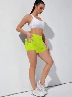 Wideband Waist Tulip Hem Sports Shorts -Sculptive Wear 1688697678ae950fd1ebfa3c94ac47ce19e31bcc32 thumbnail 405x552
