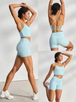 GLOWMODE FeatherFit™ Crisscross Back Sports Bra Light Support -Sculptive Wear 16887081232c332688e6290ce26d793762dc31c070 thumbnail 405x552